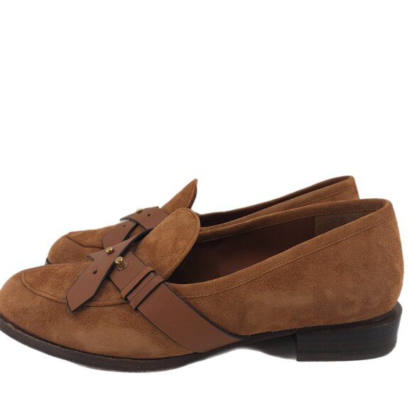 Tan Leather Loafer Flats | Made in Spain - Picture 1 of 6